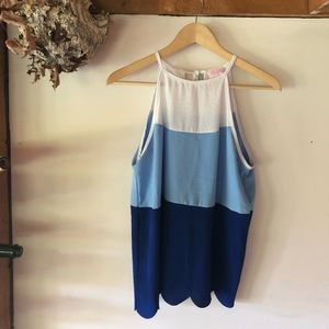 Pink Lily Color-block Tank